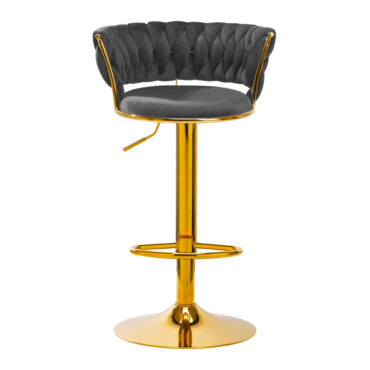 4Rico Bar Hocker QS-B313A Grey Velvet - Image 8