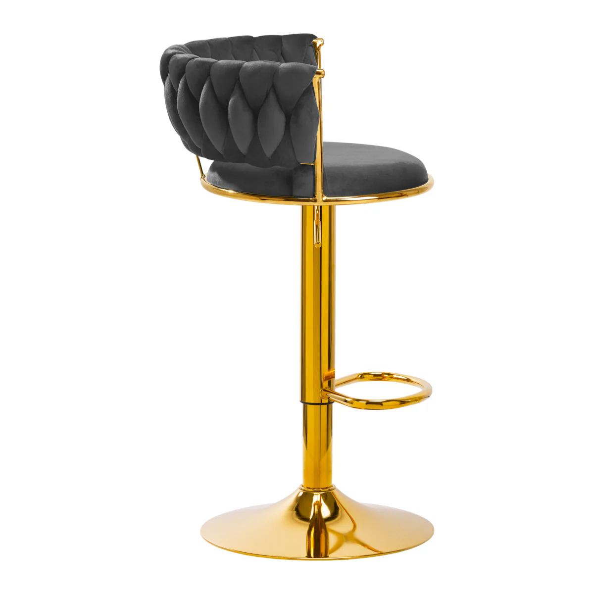 4Rico Bar Hocker QS-B313A Grey Velvet - Image 9