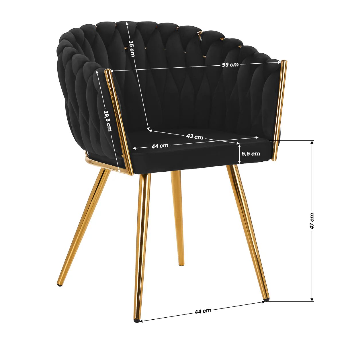 4rico Chair QS-GW06G Black - Image 2