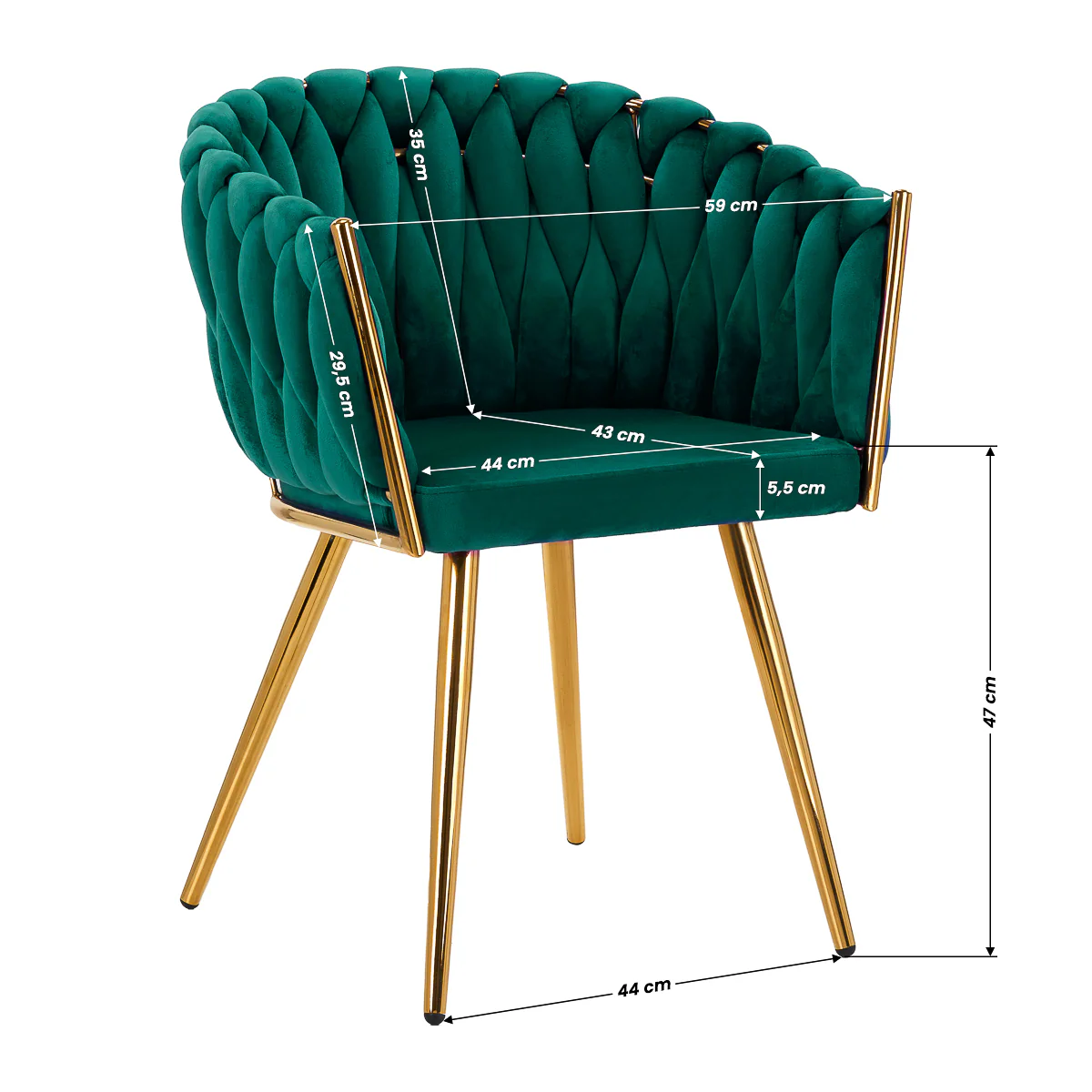 4Rico Chair QS-GW06G Green - Image 2