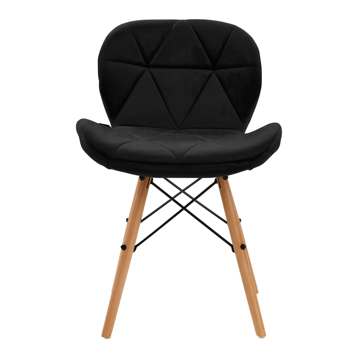 4Rico Cosmetic Chair QS-186 Black Velvet - Image 8