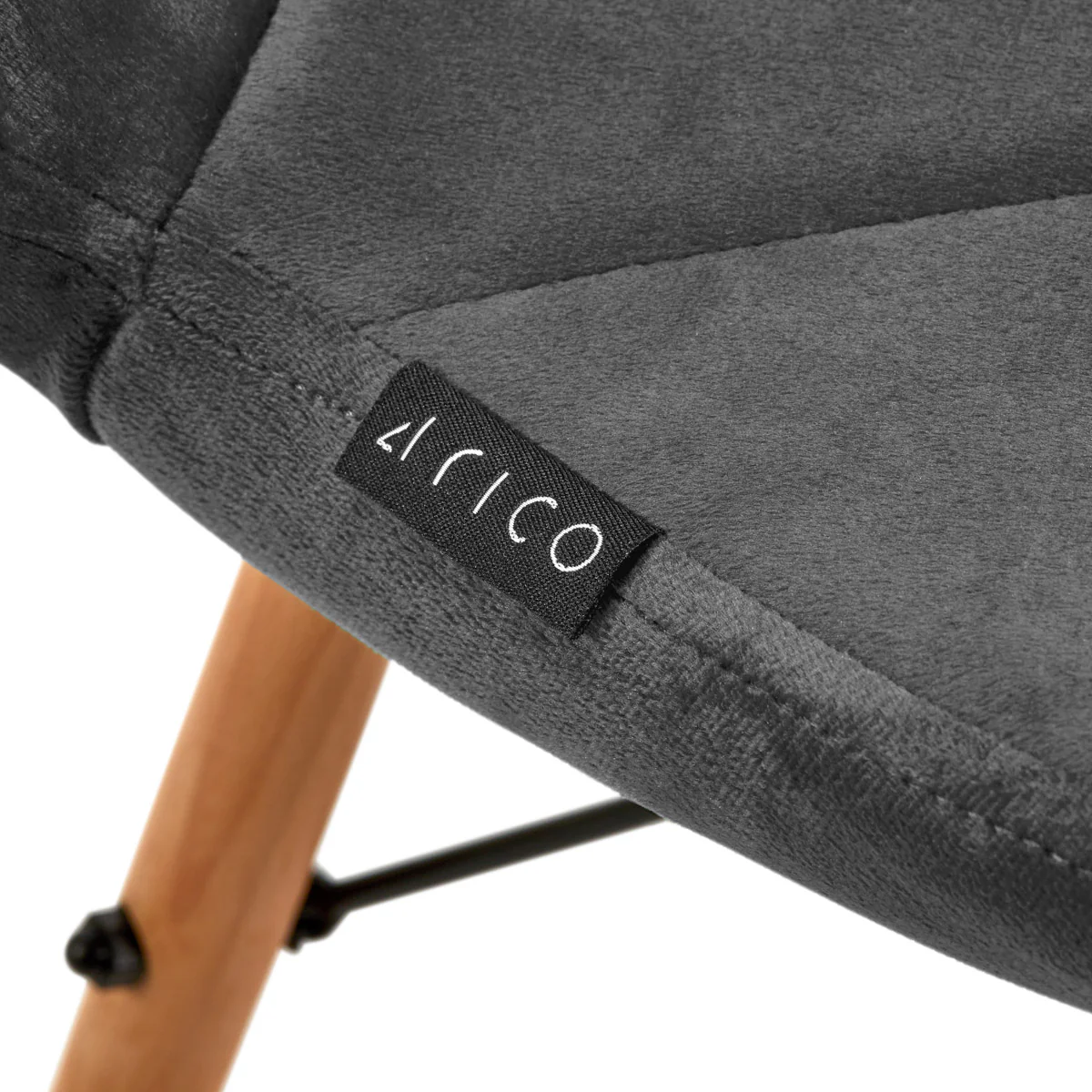 4Rico Cosmetic chair QS-186 gray velvet - Image 4