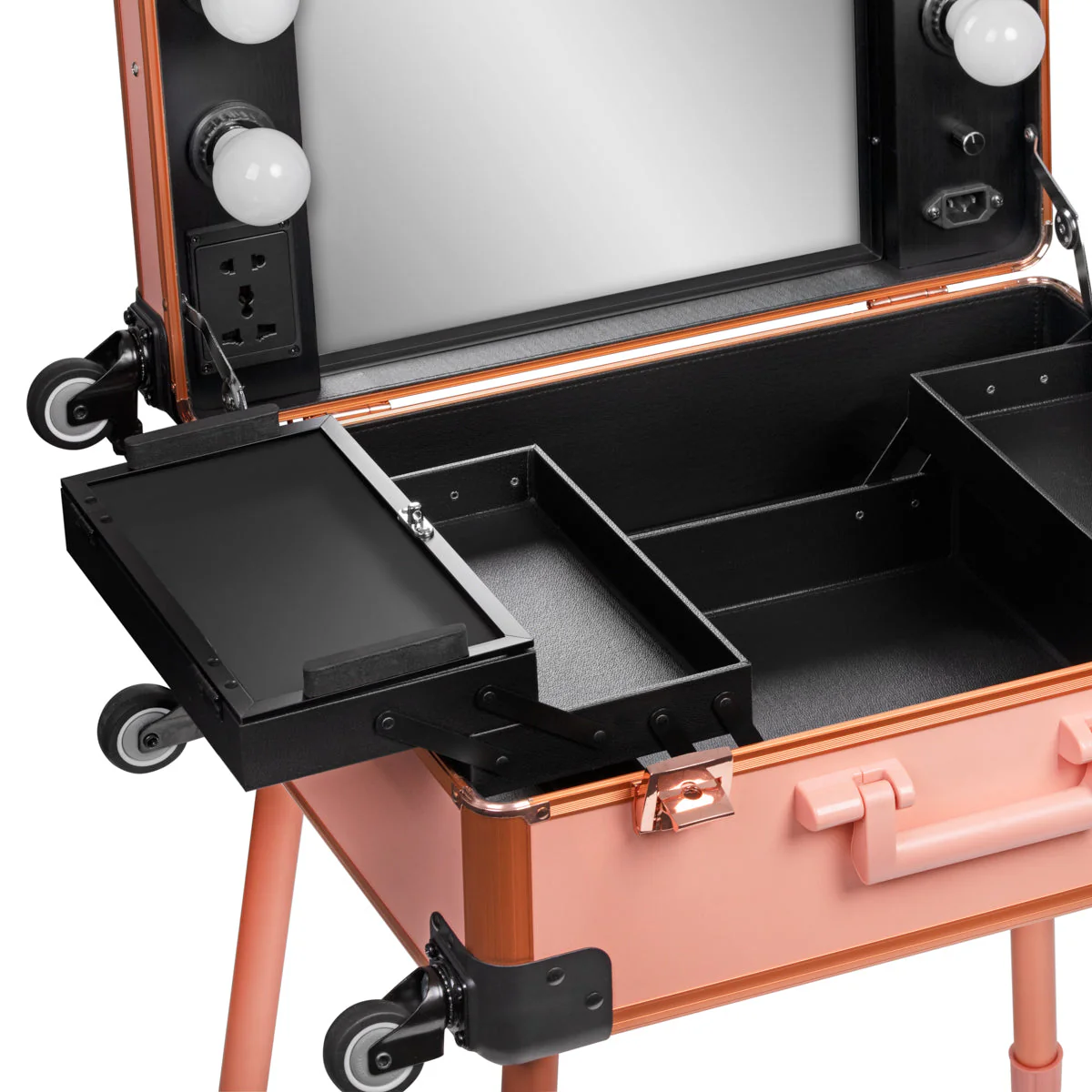 ActiveShop Case Portable Makeup Stand T-27 Rose Gold - Image 5
