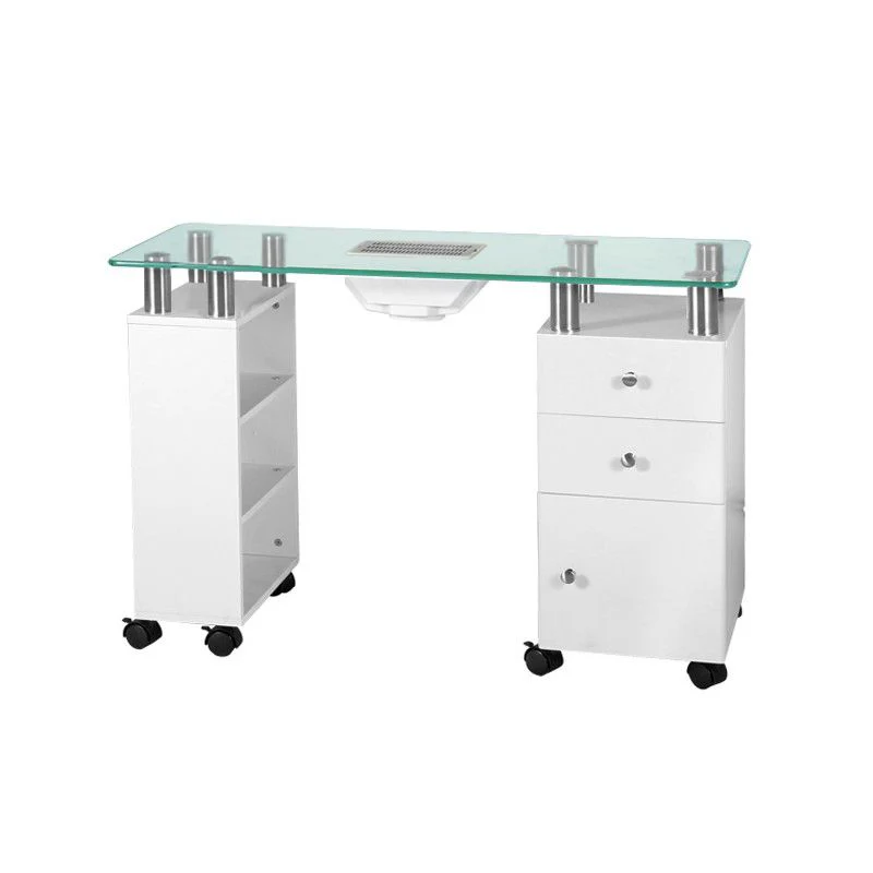 ActiveShop Glass Beauty Desk with Built-In 013B Absorber