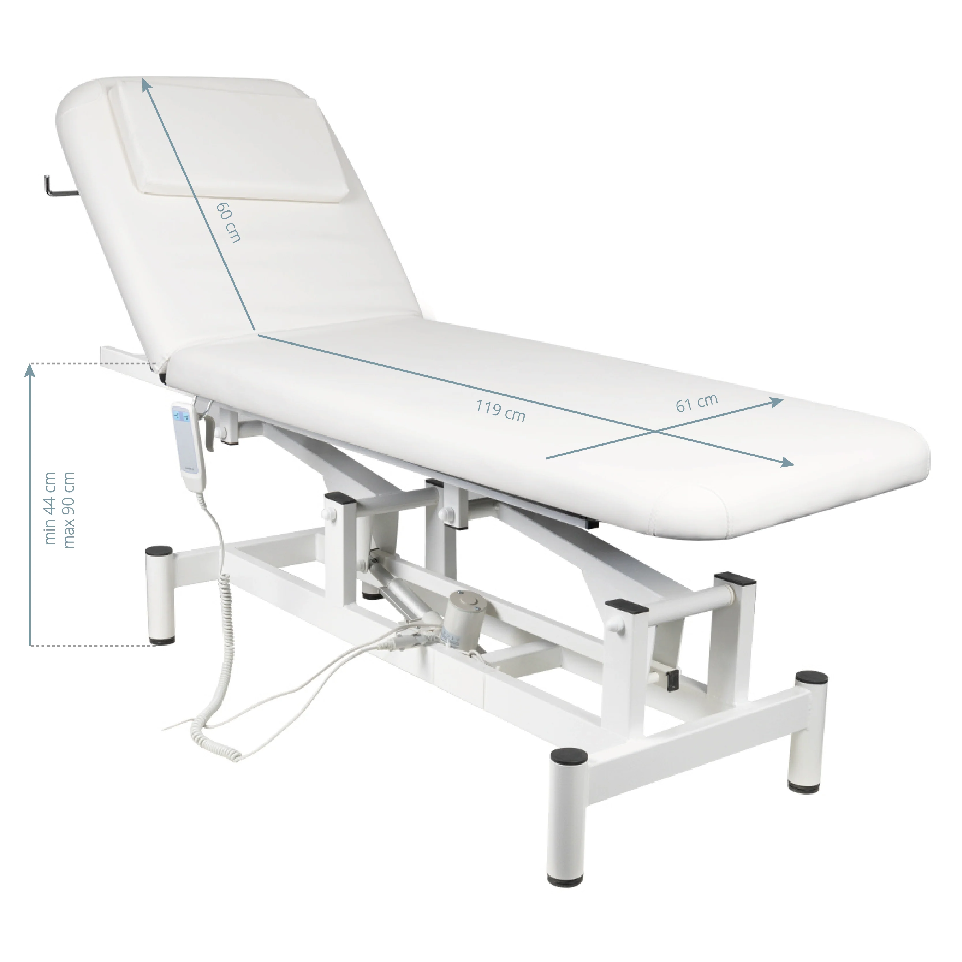 ActiveShop Massage Electric Bed 079 White 1 Motor - Image 2