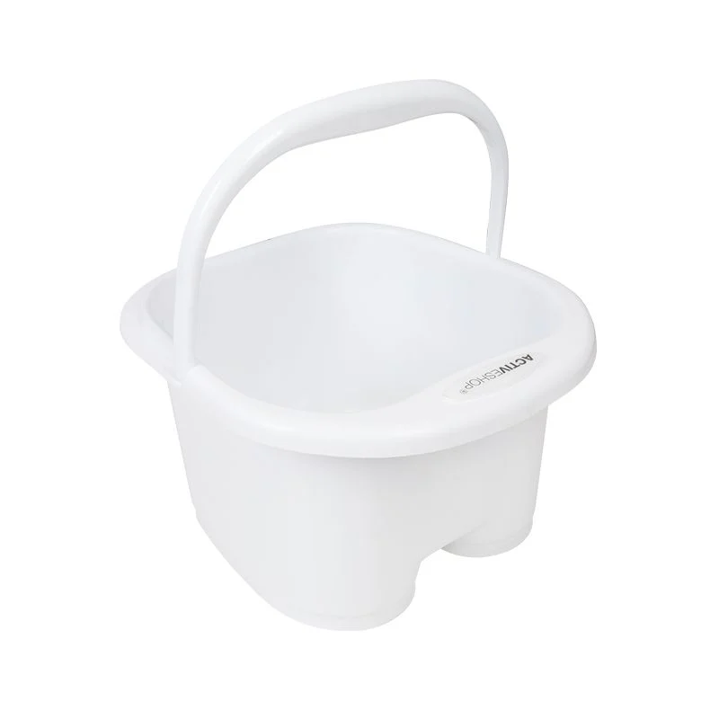 ActiveShop Plastic Pedicure Bowl with Handle & Rollers White - Image 3