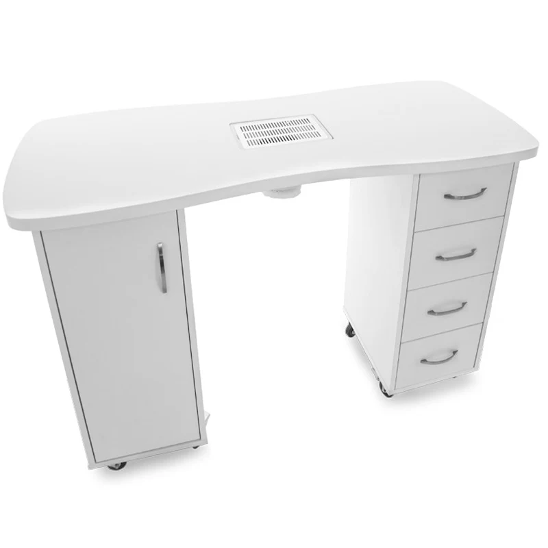 ActiveShop White Desk 2027 with Dual Cabinets & Built-In Absorber - Image 4
