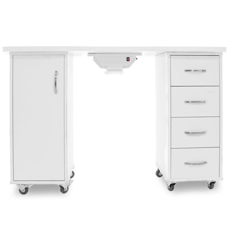 ActiveShop White Desk 2027 with Dual Cabinets & Built-In Absorber - Image 6