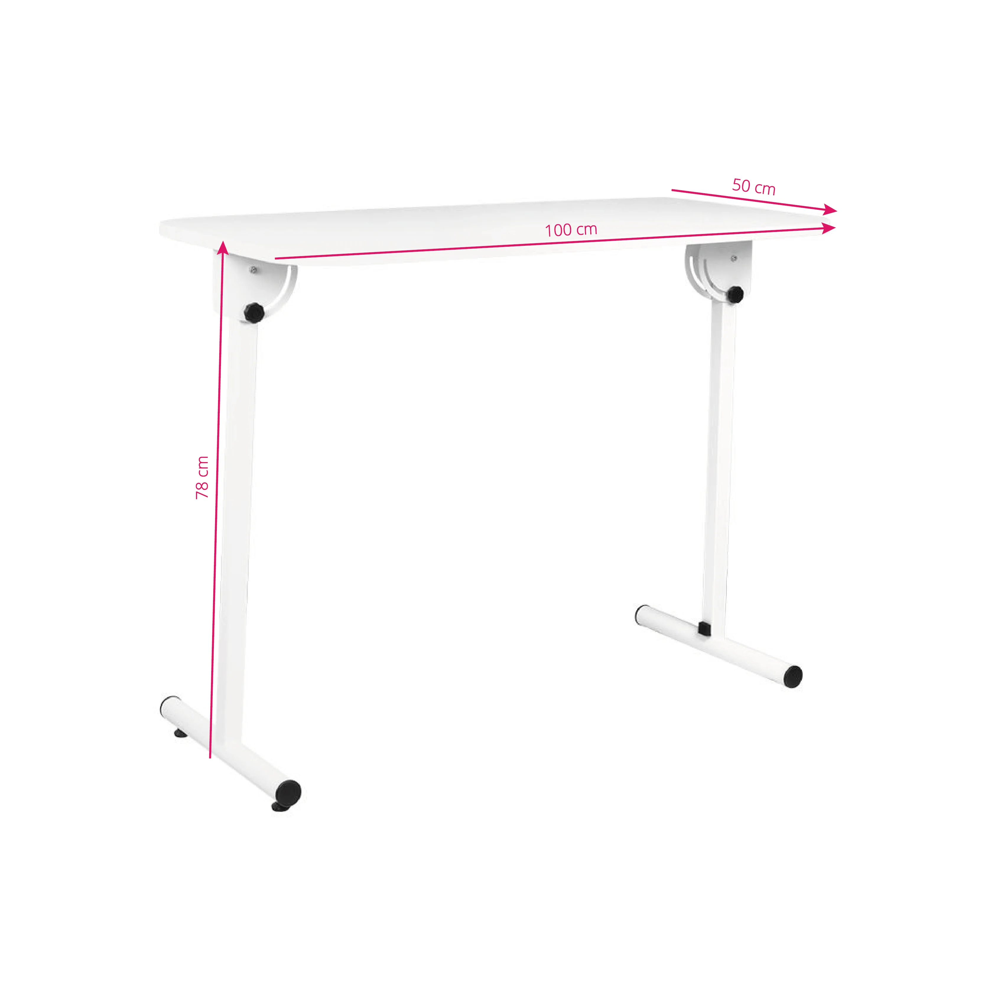 ActiveShop White Portable Folding Desk - Image 2
