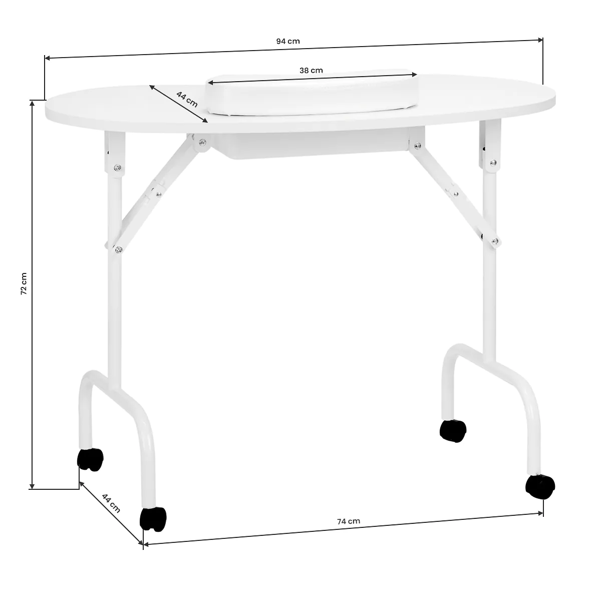 ActiveShop White Portable Folding Desk 4031 + Travel Bag - Image 4