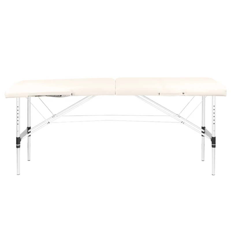 ActivFizjo Aluminum Folding Massage Table Comfort 2 Segments Cream & Silver - Image 5