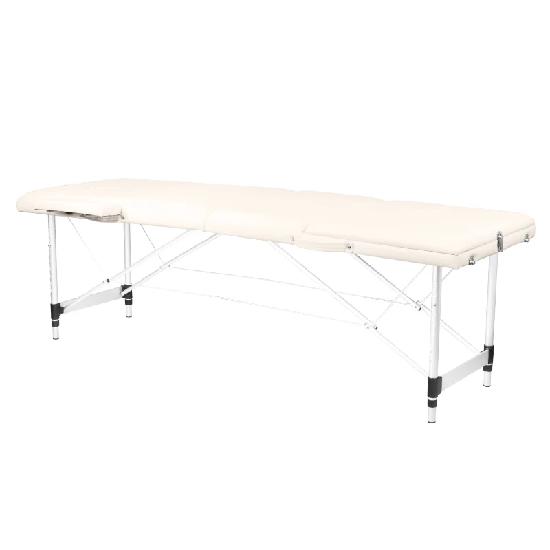ActivFizjo Aluminum Folding Massage Table Comfort 3 Segments Cream & Silver