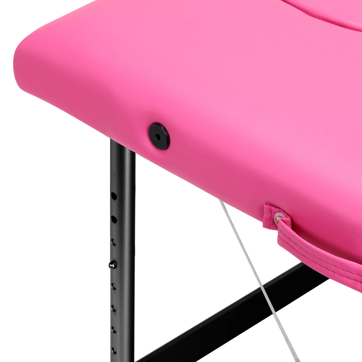 ActivFizjo Aluminum Folding Massage Table Comfort Lux 2-Sections Pink & Black - Image 12