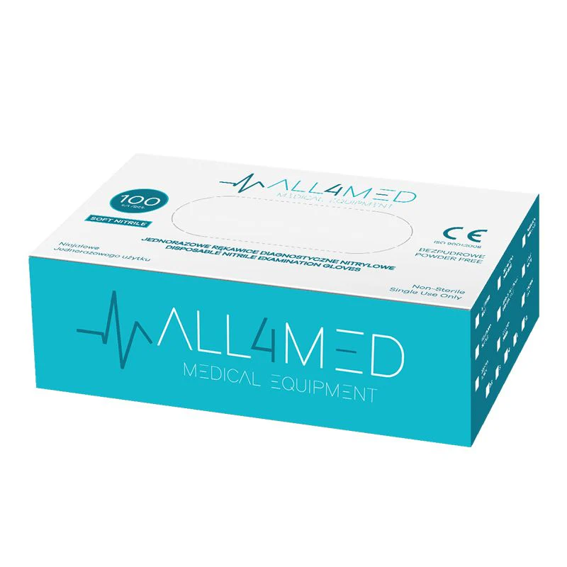 All4Med Disposable Diagnostic Nitrile Gloves Black - Image 2