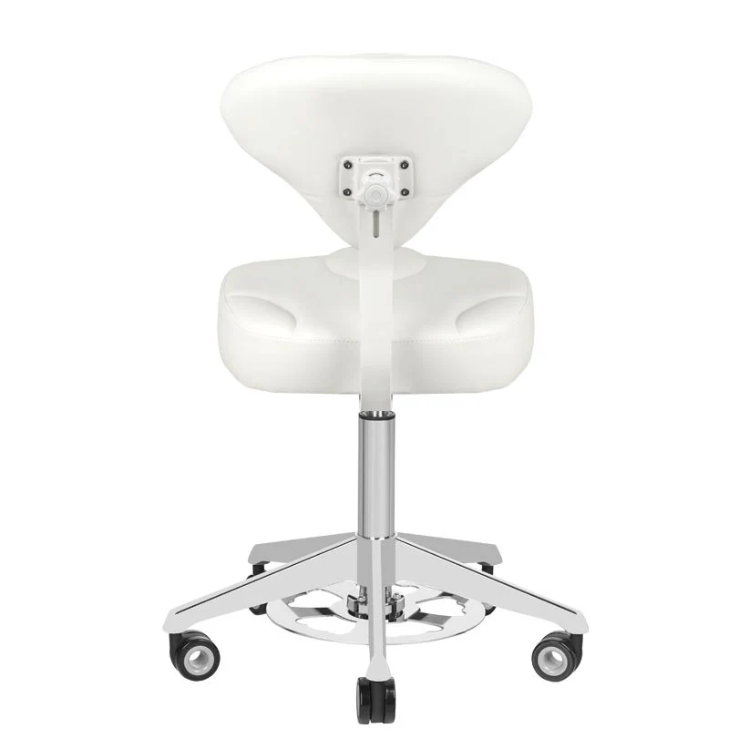 Azzurro 156f bump-up white cosmetic stool - Image 3