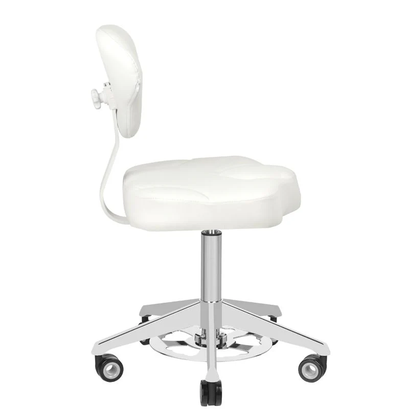 Azzurro 156f bump-up white cosmetic stool - Image 4