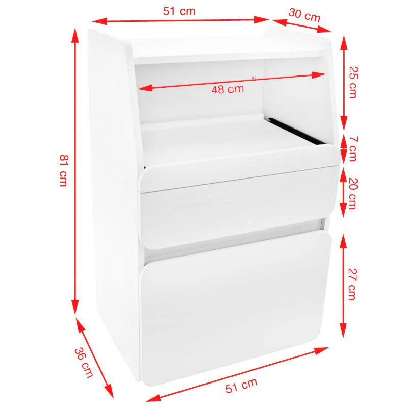 Azzurro Beauty Salon Cabinet Midi 970 White - Image 4