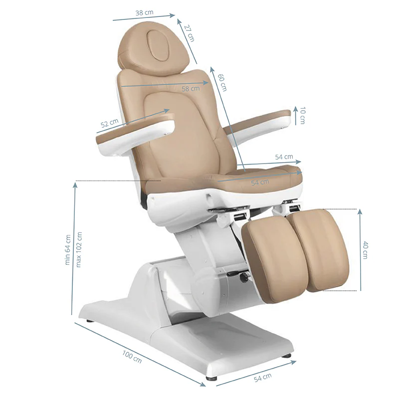 Azzurro  Electric Cosmetic Chair 870s Pedicure 3 Strong Cappuccino - Image 9