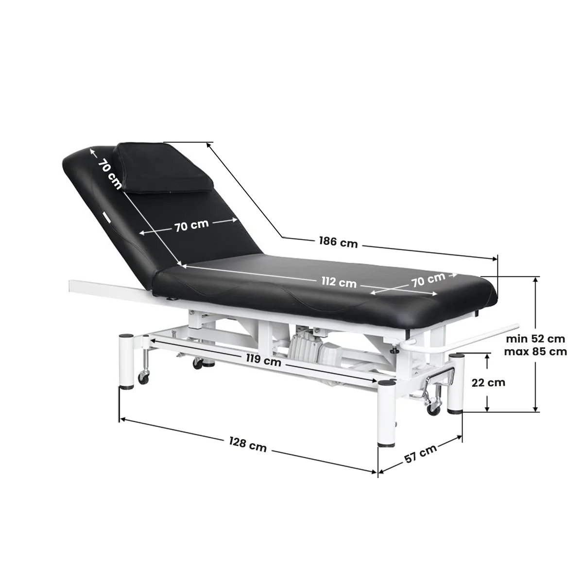 Azzurro Electric Massage Bed 684 1 Strong Black - Image 2
