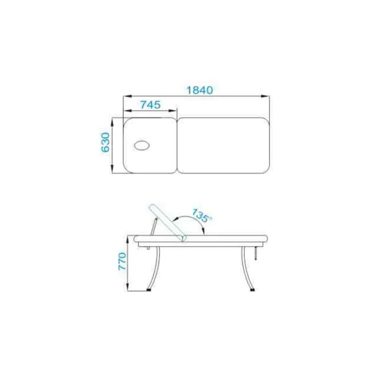 Azzurro Massage Bed 328 White - Image 3