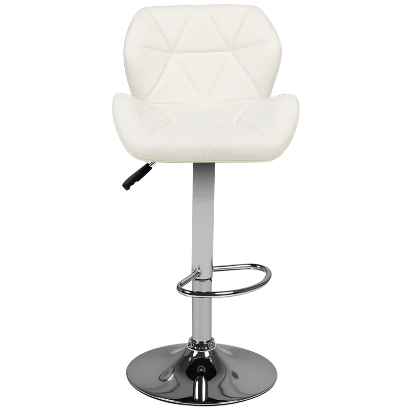 ActiveShop Reception Bar Stool M01 Quilted Adjustable White - Image 3