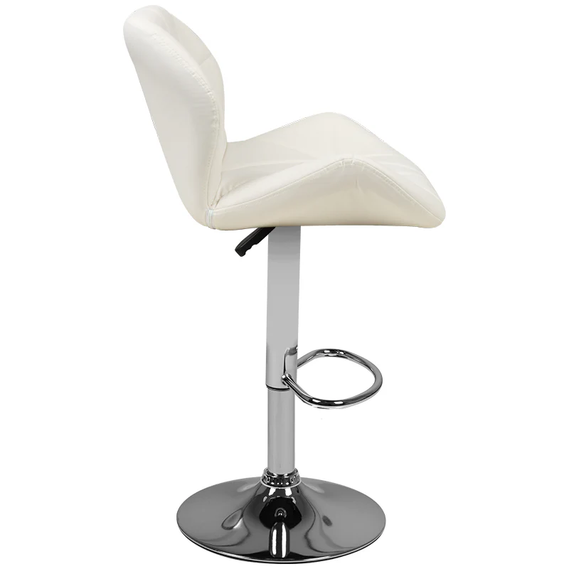 ActiveShop Reception Bar Stool M01 Quilted Adjustable White - Image 5