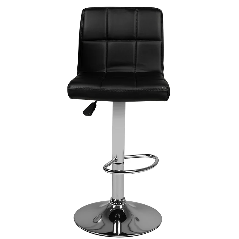 ActiveShop Reception Bar Stool M06 Quilted Adjustable Black - Image 3