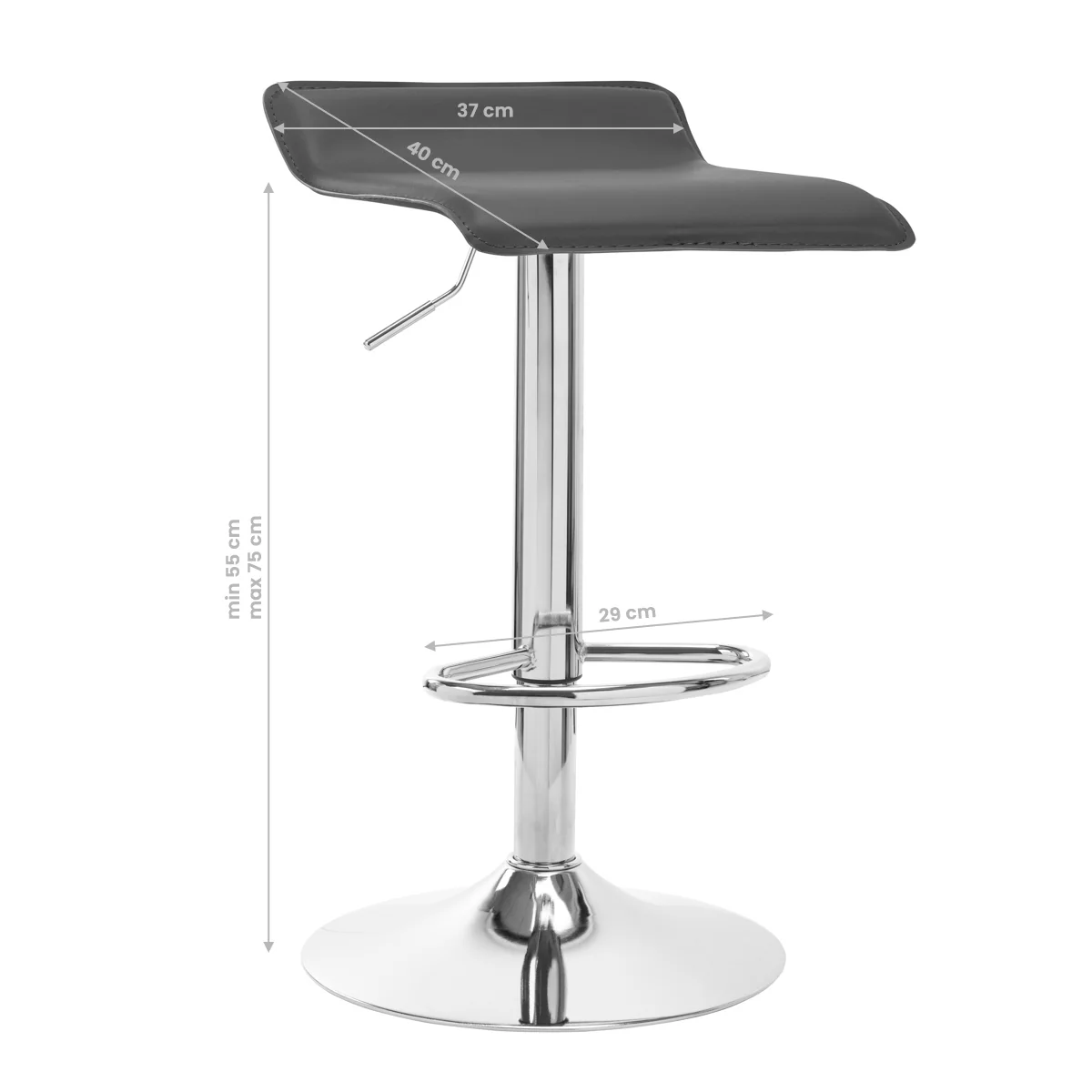 ACTIVESHOP BAR STOOL QS-B08 GRAY - Image 2