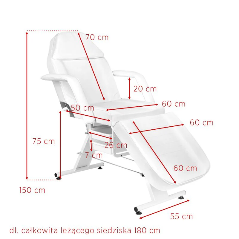 ActiveShop Basic 202 White Cosmetic Chair - Image 4