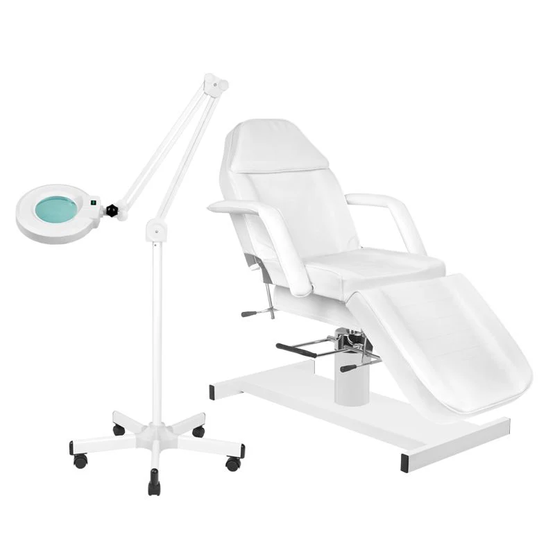 Beauty Bed Hydraulic White A210 & LED Magnifier Lamp S5 Bundle