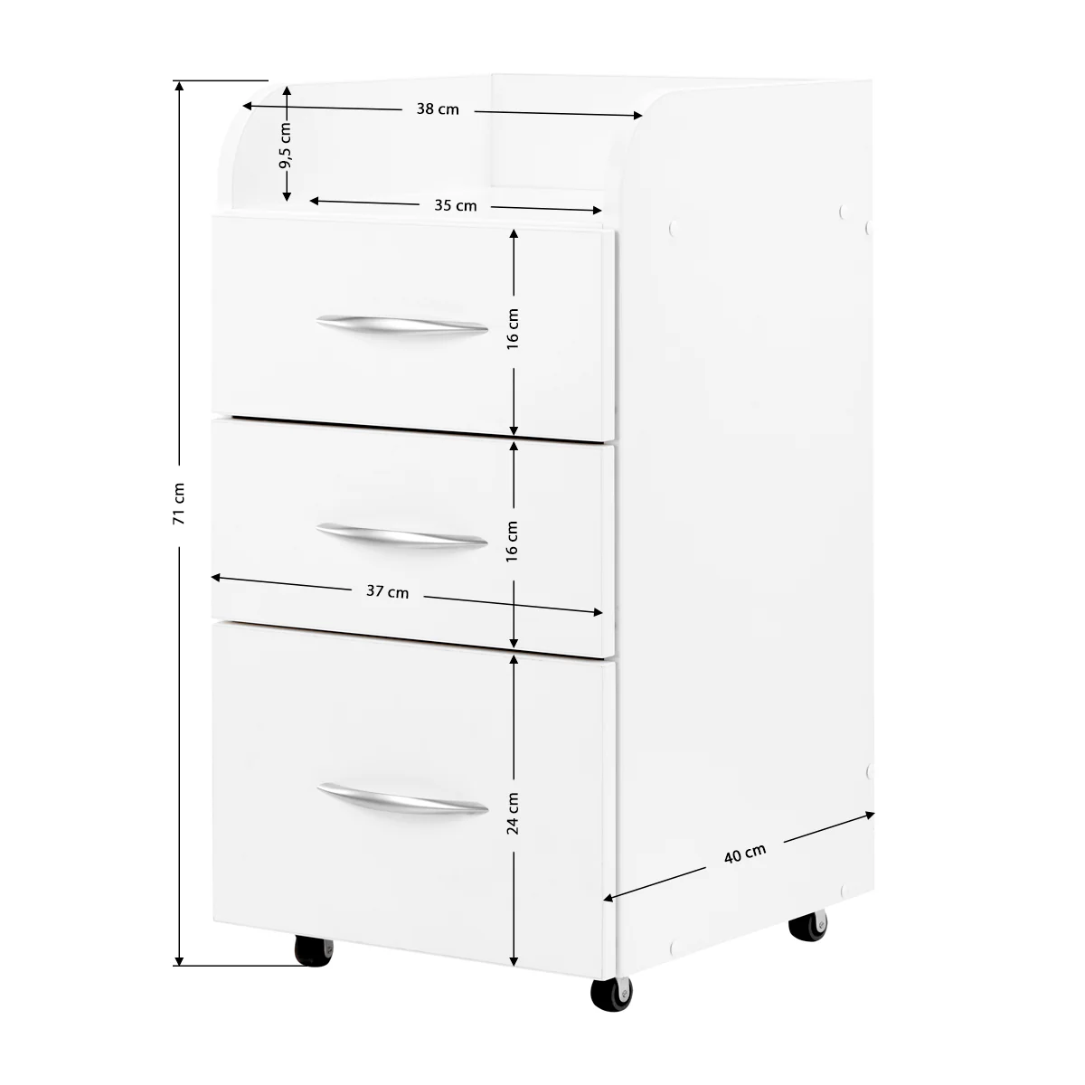ActiveShop Combi Cabinet II White - Image 2
