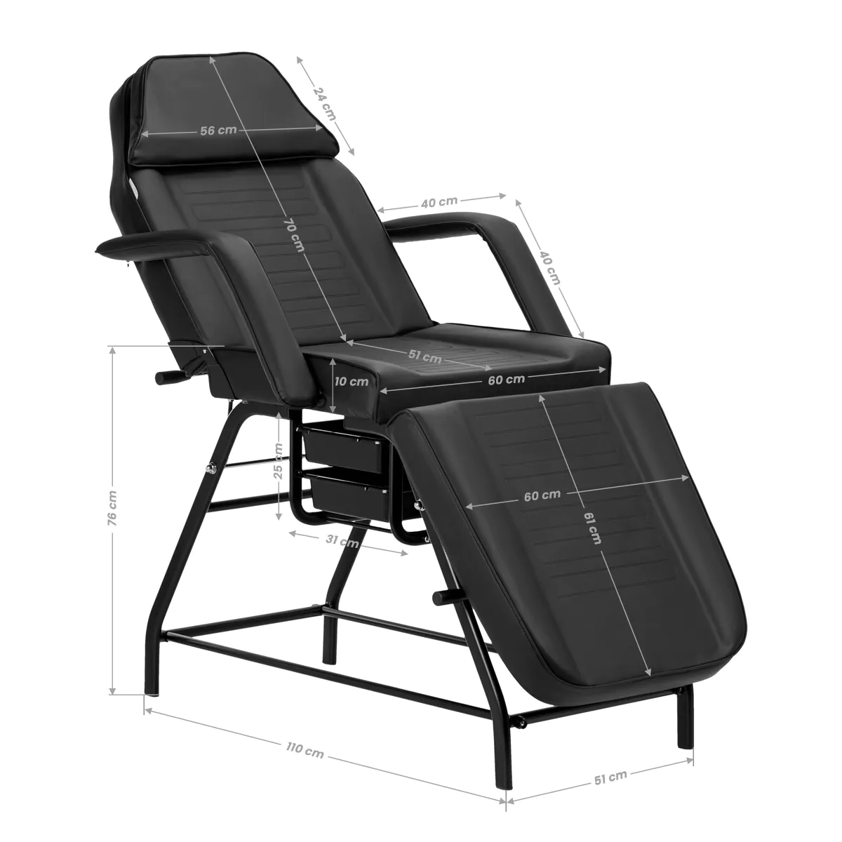 ActiveShop Cosmetic Chair 557A with Cuvettes Black - Image 10