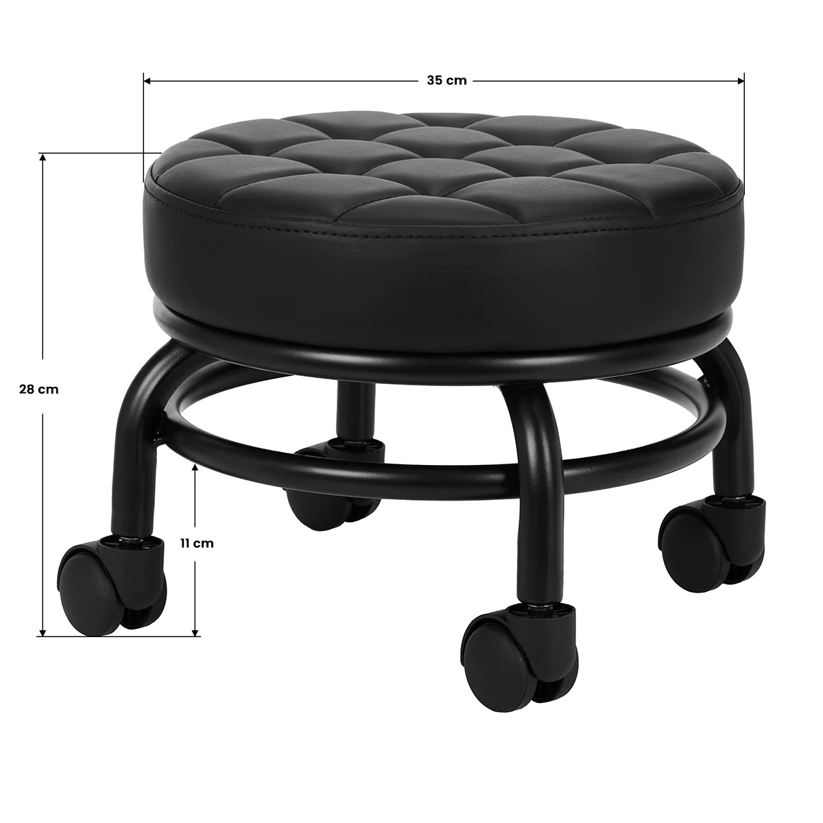 ActiveShop Cosmetic Stool for Pedicure H13 Black - Image 2