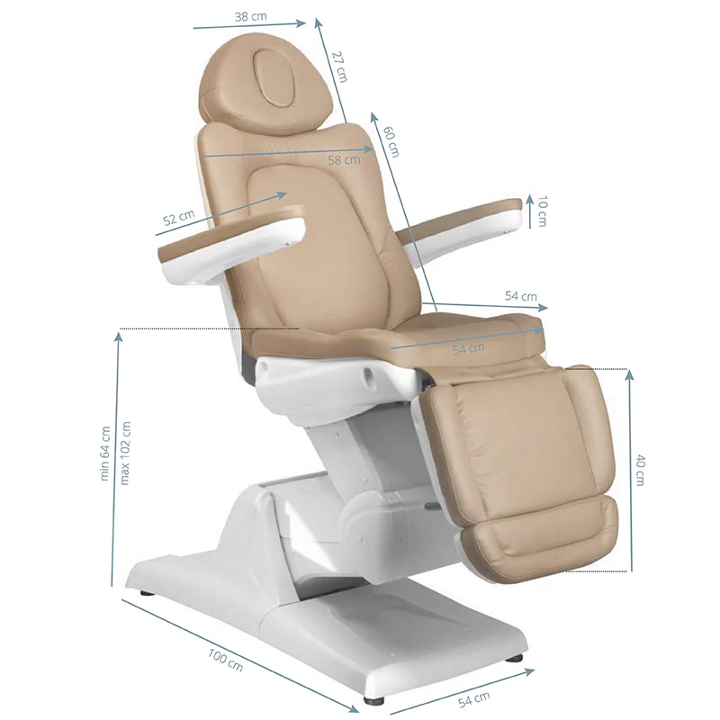 Electric cosmetic chair azzurro 870 3 strong cappuccino - Image 9