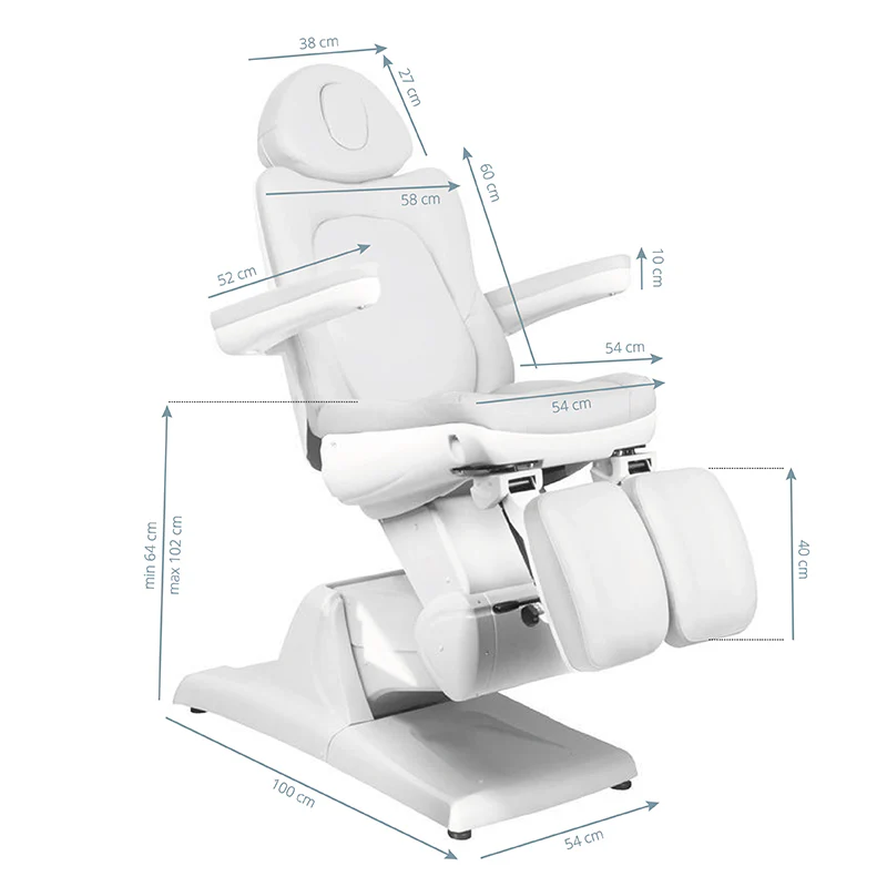 Electric cosmetic chair azzurro 870s pedi 3 strong white - Image 9