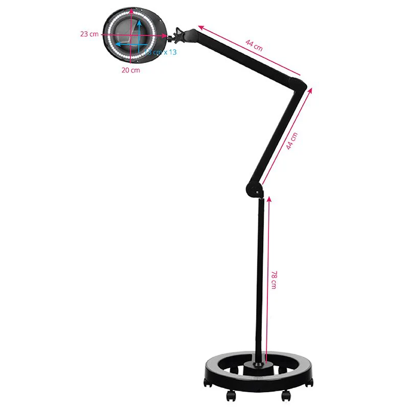 Elegante 6025 60 LED SMD 5 Diopter Magnifying Lamp with a Tripod Black - Image 2