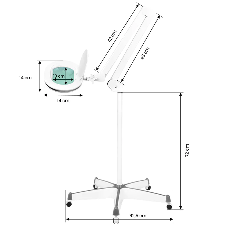 Elegante 6028 60 LED 5 Diopter Magnifying Lamp with Tripod & Light Intensity Adjustment - Image 7