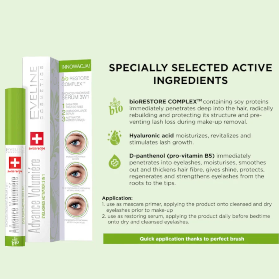Eveline Advance Volumiere Eyelash Serum 3in1 - Image 3
