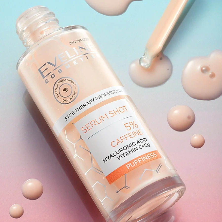 Eveline Serum Shot 5% Caffeine & Hyaluronic Acid Eye Serum Puffiness - Image 2