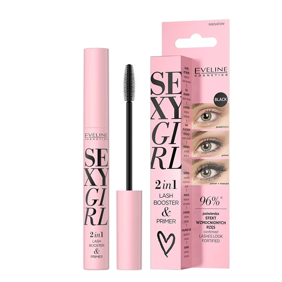 Eveline Sexy Girl 2in1 Lash Boost & Primer Black - Image 4