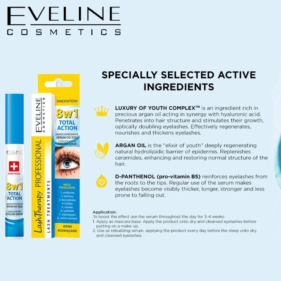 Eveline Total Action Concentrated Eyelash Serum 8in1 - Image 4