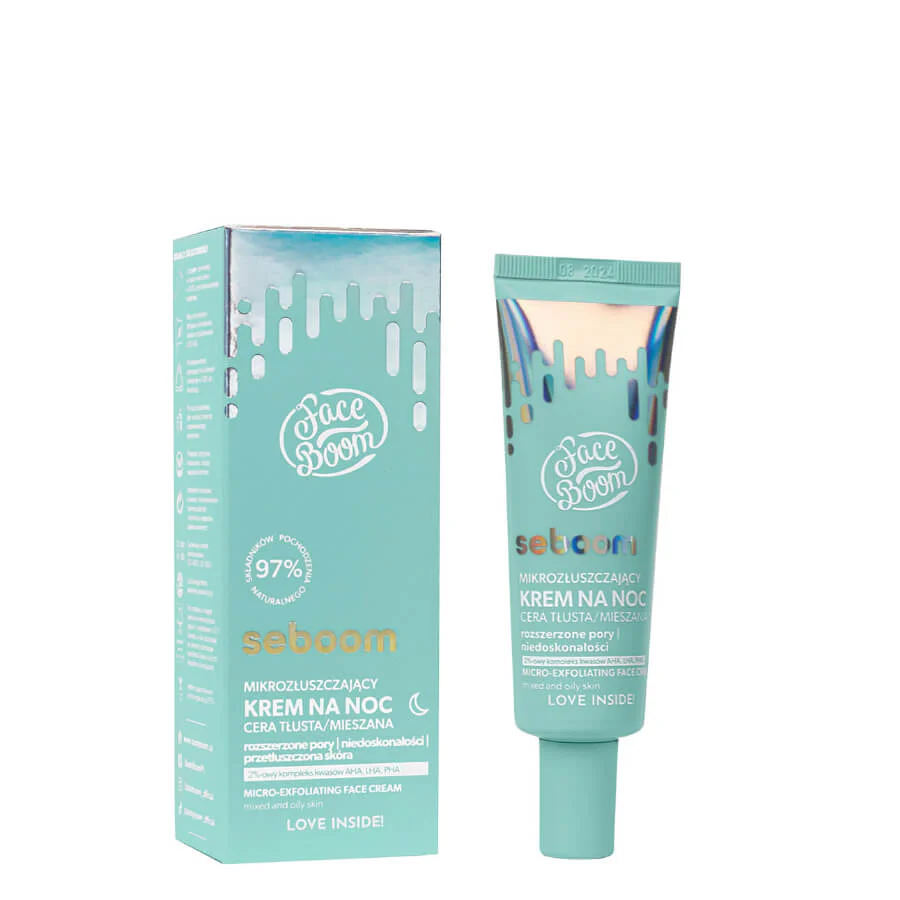 Face Boom Microexfoliating Night Cream Oily & Combination Skin - Image 3