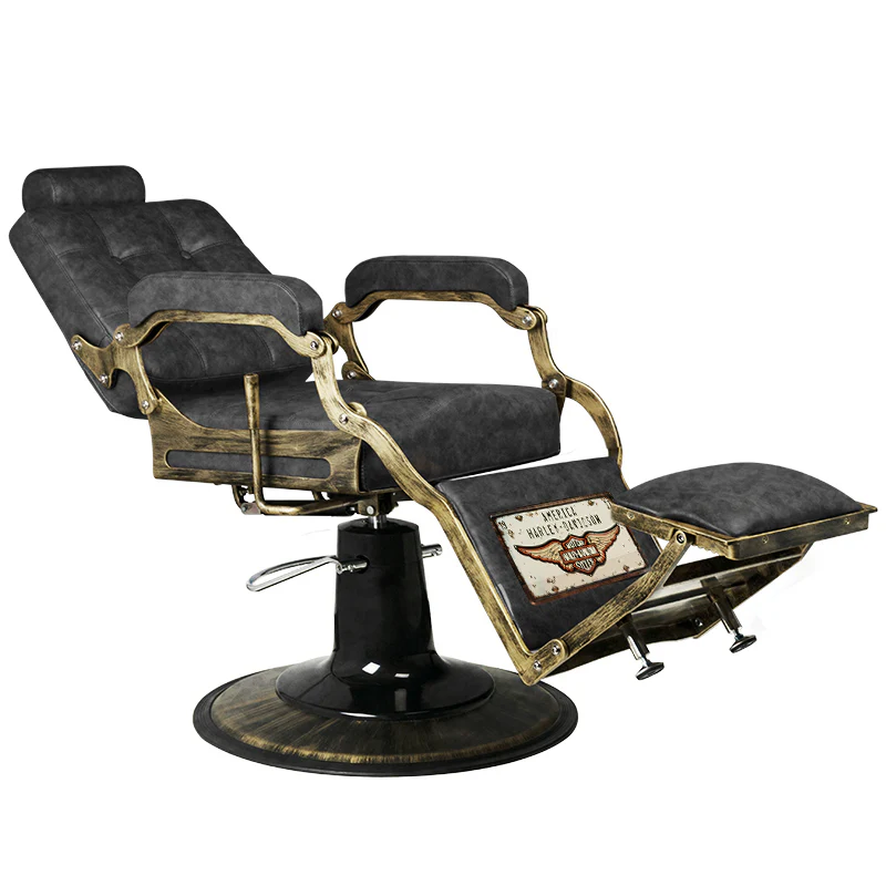 Gabbiano Barber Chair Boss HD Old Leather black - Image 4