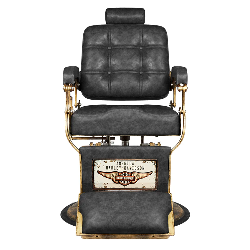 Gabbiano Barber Chair Boss HD Old Leather black - Image 6