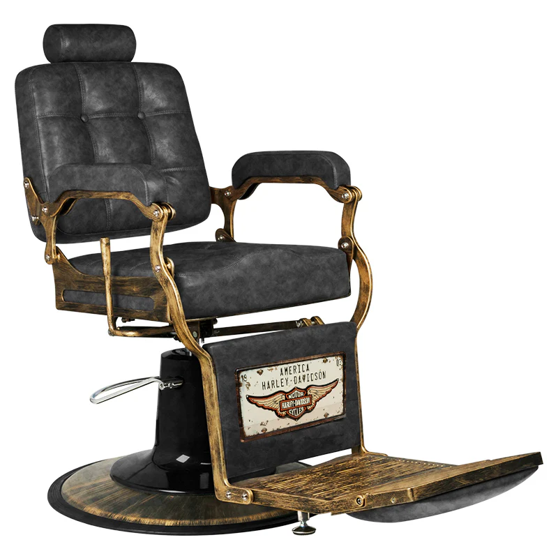 Gabbiano Barber Chair Boss HD Old Leather black - Image 7