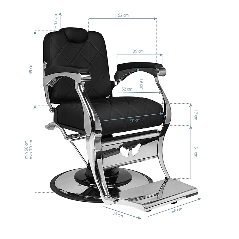 Gabbiano Barber Chair Dario black - Image 2