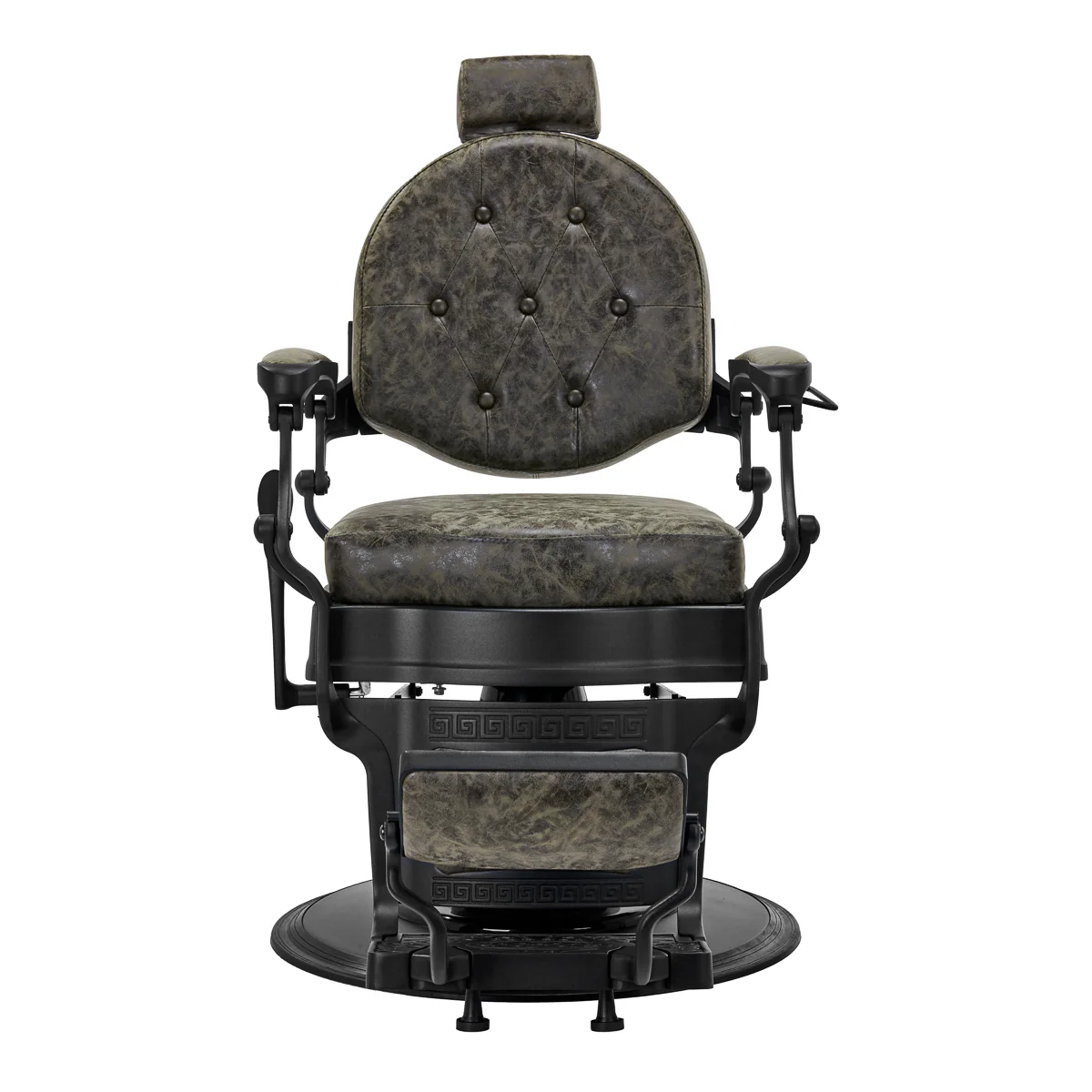Gabbiano Barber Chair President Old Leather Green - Image 4