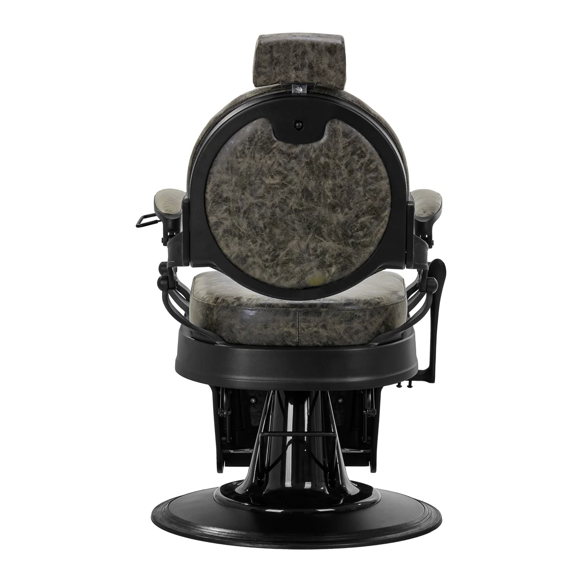 Gabbiano Barber Chair President Old Leather Green - Image 5