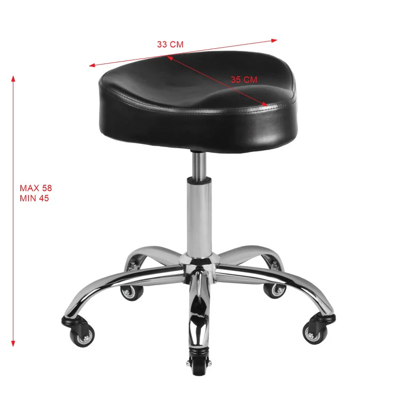 Gabbiano Beauty Salon Stool A450 Black - Image 2