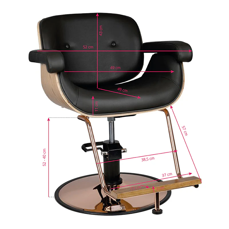 Gabbiano black venice barber chair - Image 2